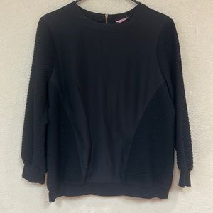 Ted Baker womans Embossed Black zip back Top size Small